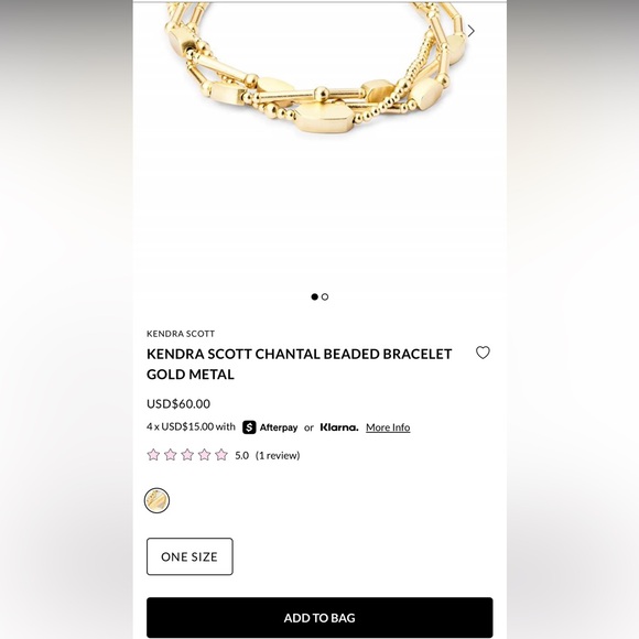 Kendra Scott Chantal Gold BeadedMulti-Strand Bracelet - Picture 2 of 2
